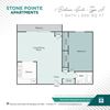 1 bed 1 bath floor plan A 1 bed 1 bath floor plan A at Stone Pointe Apartments, Willoughby, Ohio